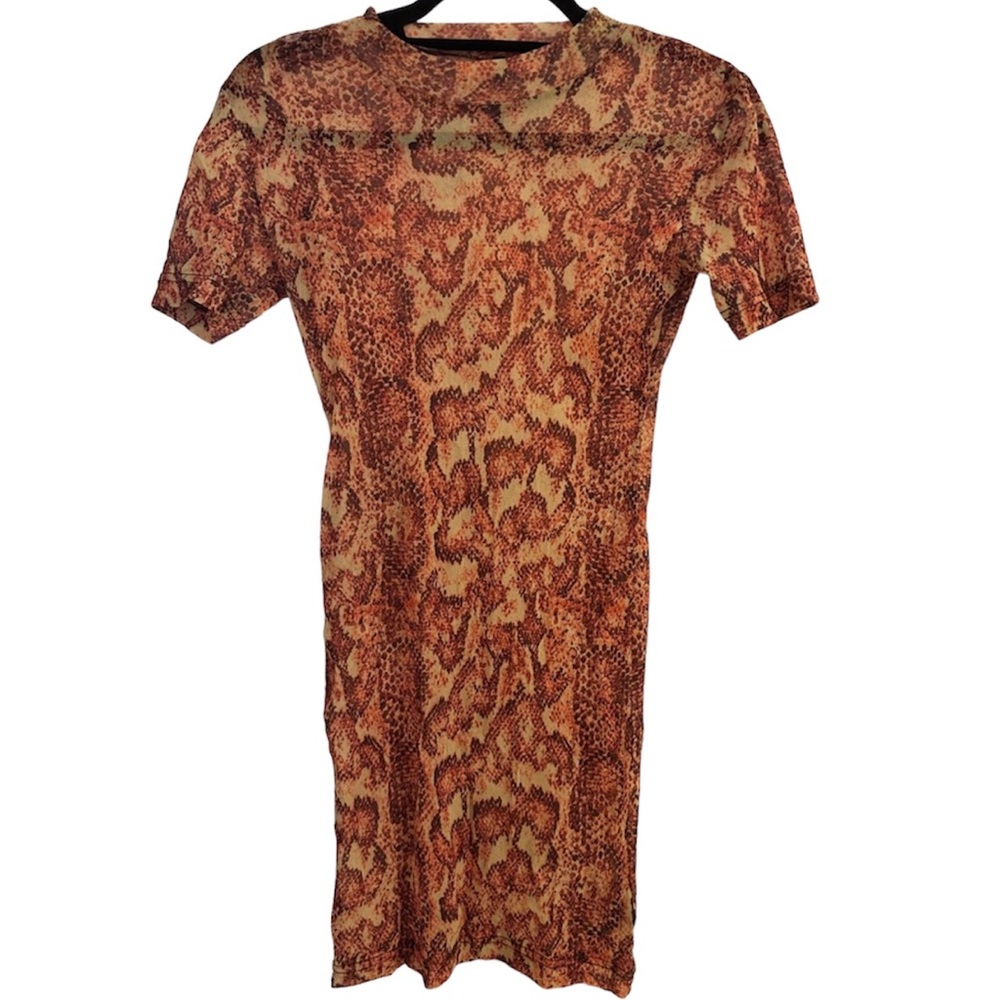 UO Mini Mesh Snake Skin Bodycon‎